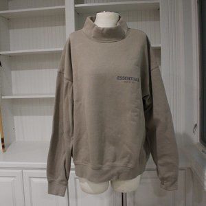 Authentic ESSENTIALS Fear of God Graphic Print Mock Neck Sweatshirt